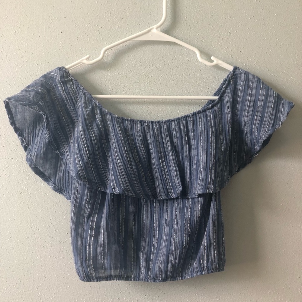 Crop off the shoulder top